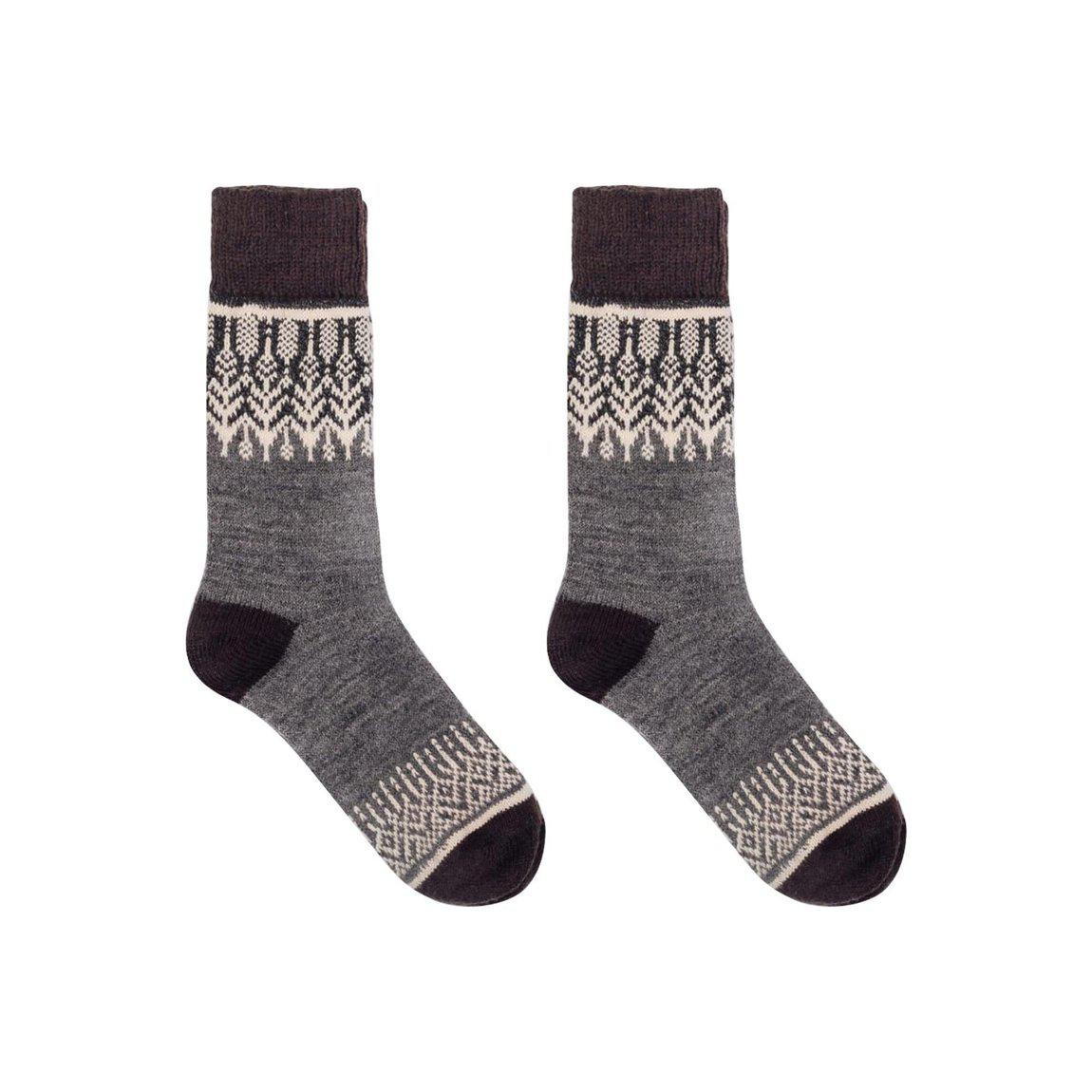 Nordic Socks Merino Wool in PERFORM™ (Yule - Charcoal) - Unisex